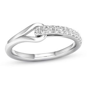 Love + Be Loved Diamond Ring 1/4 ct tw Round Sterling Silver - Size 7 with box